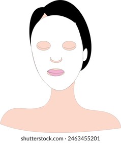 Vector de modelo de máscara facial