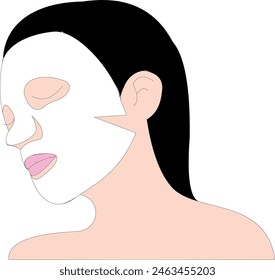 Vector de modelo de máscara facial