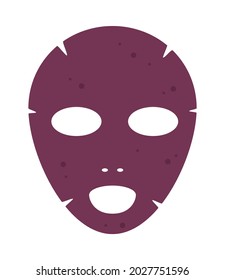 facial mask sheet on white background