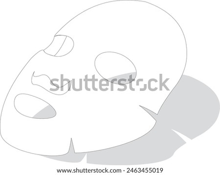 Facial mask sheet white color vector 