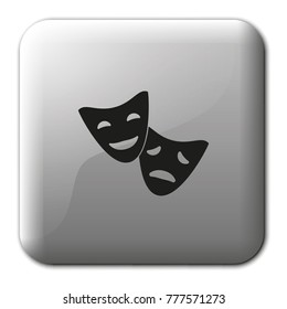 Facial mask symbol flat vector icon.