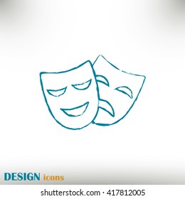 facial mask symbol Line icon