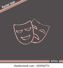 facial mask symbol Line icon