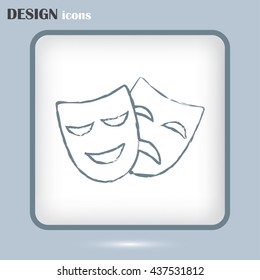 facial mask symbol Line icon