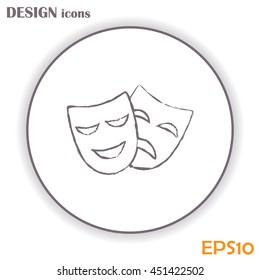 facial mask symbol Line icon