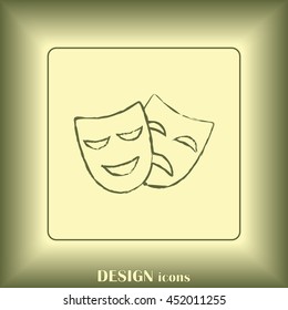 facial mask symbol Line icon