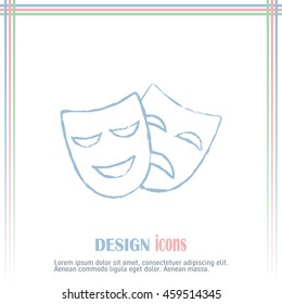 facial mask symbol Line icon