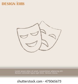 facial mask symbol Line icon