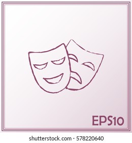 facial mask symbol Line icon
