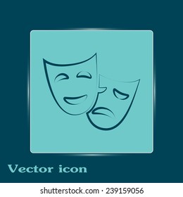 facial mask symbol vector illustration