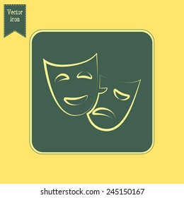 facial mask symbol vector illustration