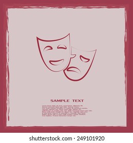 facial mask symbol vector illustration