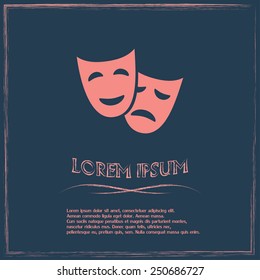 facial mask symbol vector illustration