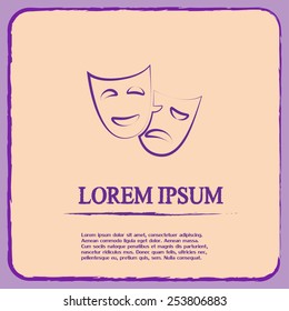 facial mask symbol vector illustration