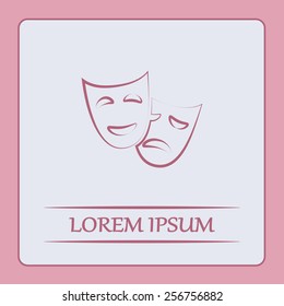 facial mask symbol vector illustration