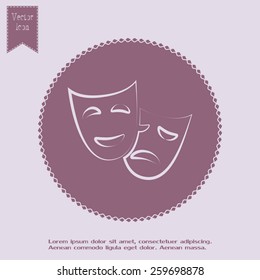 facial mask symbol vector illustration