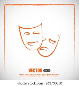facial mask symbol vector illustration