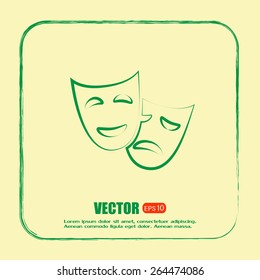 facial mask symbol vector illustration