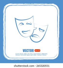 facial mask symbol vector illustration