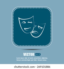 facial mask symbol vector illustration