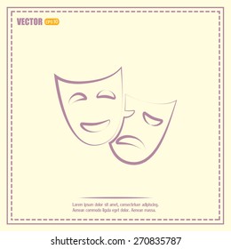 facial mask symbol vector illustration
