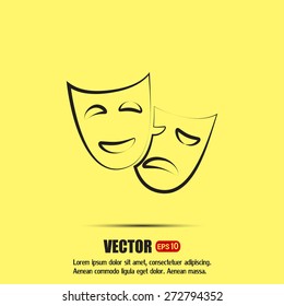 facial mask symbol vector illustration