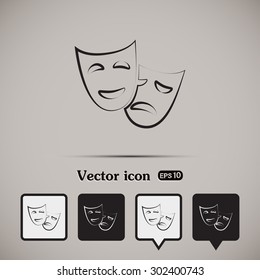 facial mask symbol vector illustration