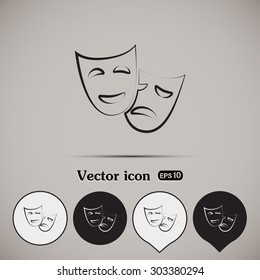 facial mask symbol vector illustration