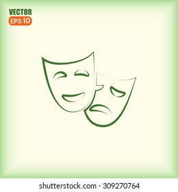 facial mask symbol vector illustration