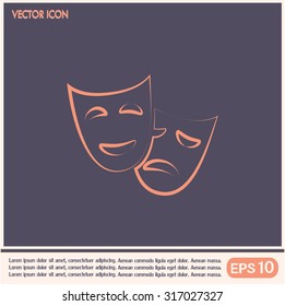 facial mask symbol vector illustration