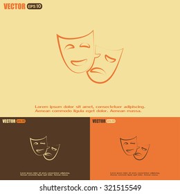 facial mask symbol vector illustration