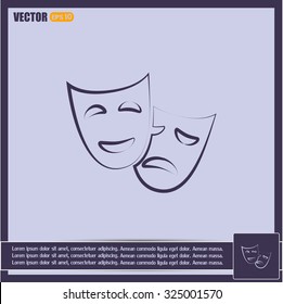 facial mask symbol vector illustration