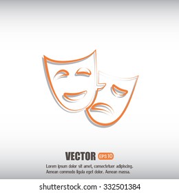 facial mask symbol vector illustration