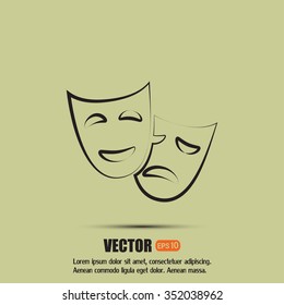 facial mask symbol vector illustration