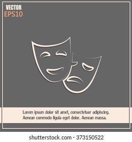 facial mask symbol vector illustration