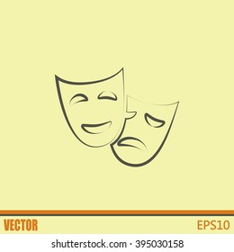 facial mask symbol vector illustration