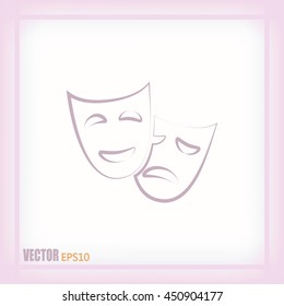 facial mask symbol vector illustration