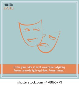 facial mask symbol vector illustration