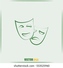 facial mask symbol vector illustration