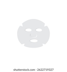 Facial mask template. Face therapy procedure. Vector illustration
