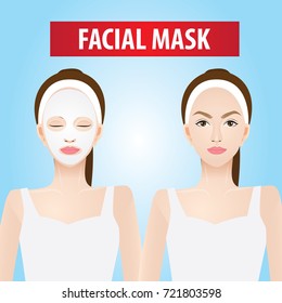 Facial mask vector illustration