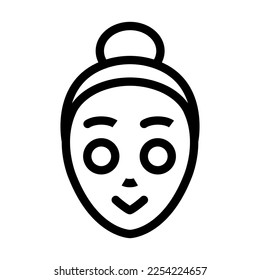 Facial Mask Vector Line Icon Design