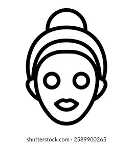 Facial Mask Vector Line Icon Design For Personal And Commercial Use