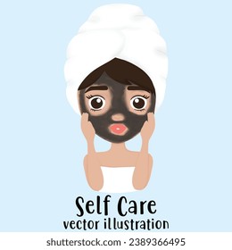 Facial Mask, woman face, self care, Skin care