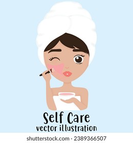 Facial Mask, woman face, self care, Skin care