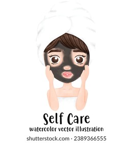 Facial Mask, woman face, self care, Skin care