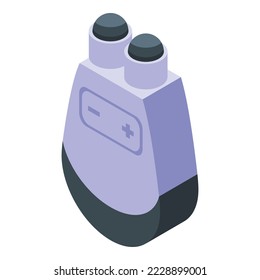 Facial massage device icon isometric vector. Cosmetic head. Relax senior