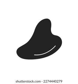 Facial massage tools circular icon gua sha roller concept, jade stone treatment vector icons, anti-aging tools symbols isolated on white background	