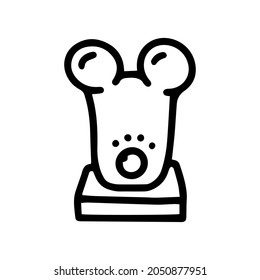 facial massager line vector doodle simple icon