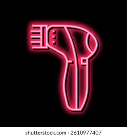 facial massager neon light sign vector. facial massager sign. isolated symbol illustration